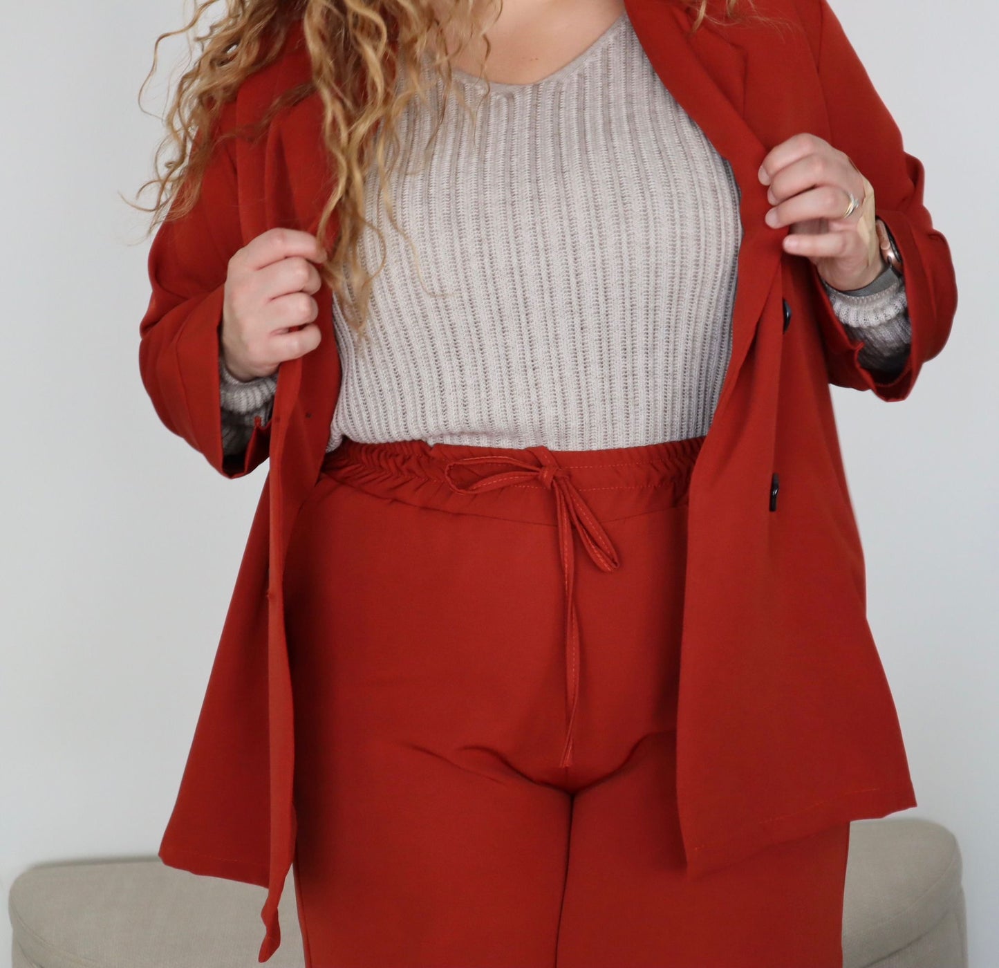 Ensemble tailleur blazer & pantalon fluide : Dahlbergia