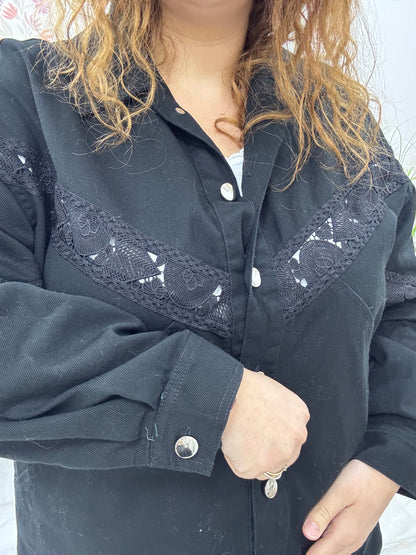 Veste Bohème avec Détails en Dentelle : Lys