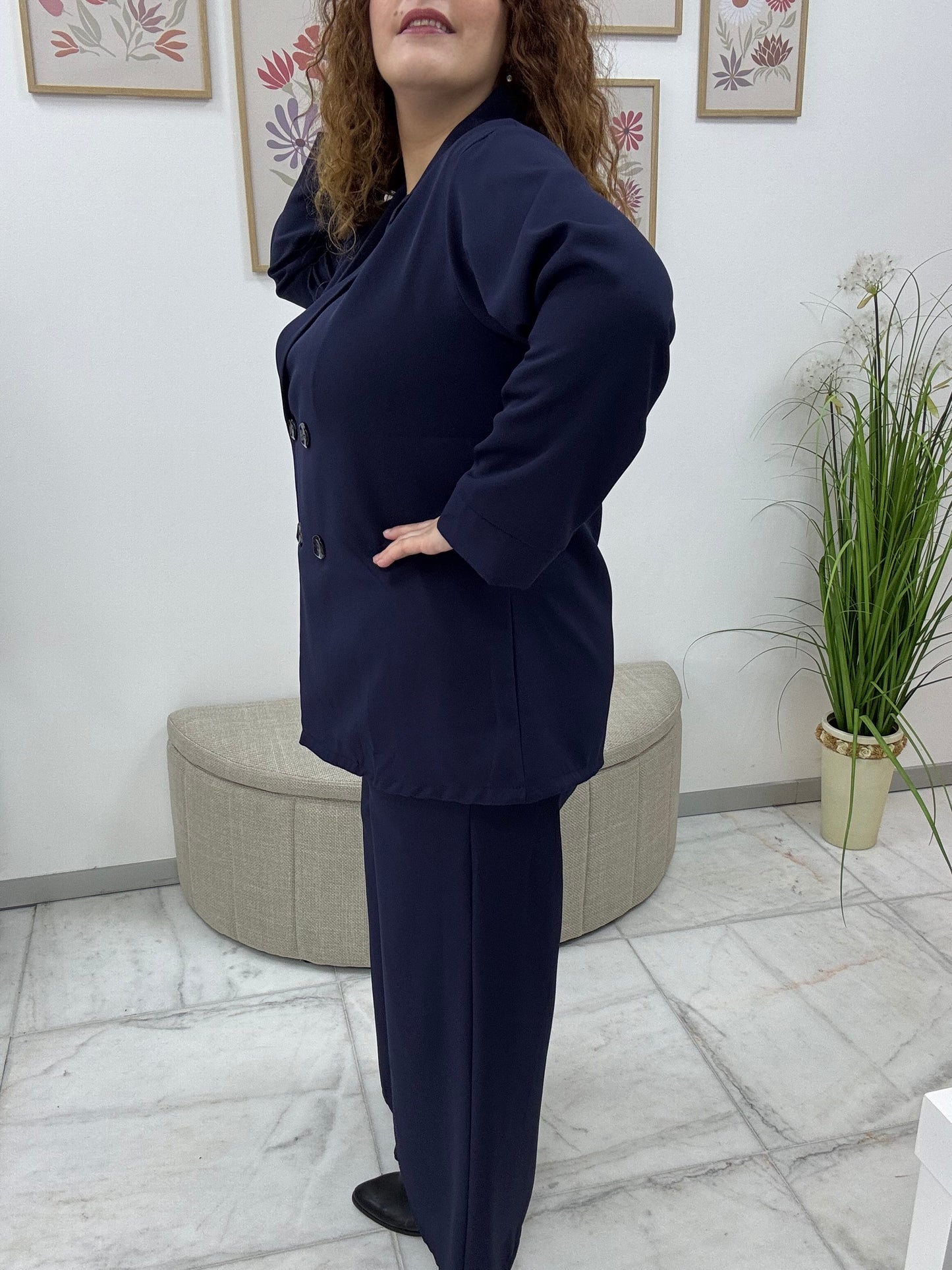 Ensemble tailleur blazer & pantalon fluide : Dahlbergia