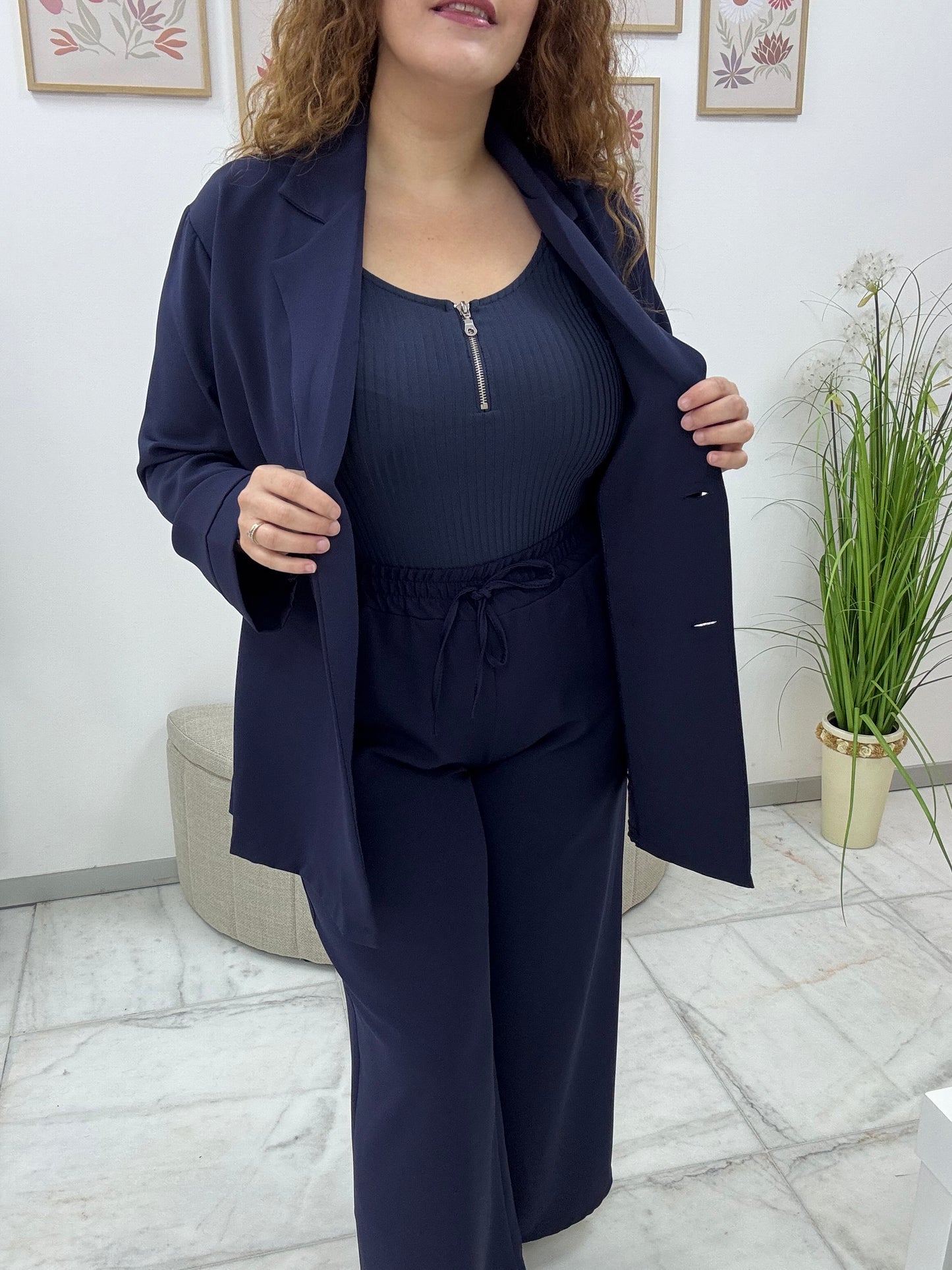 Ensemble tailleur blazer & pantalon fluide : Dahlbergia