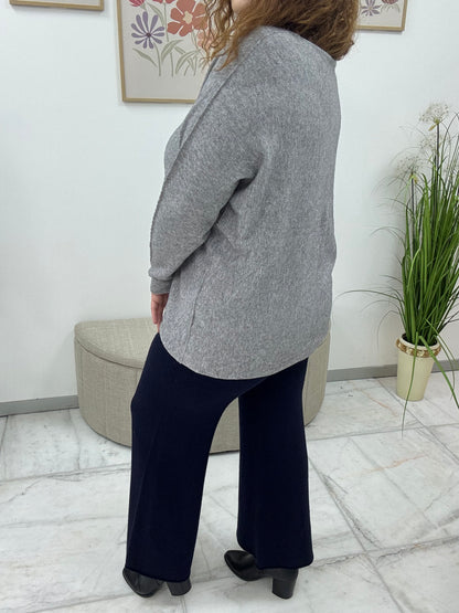 Pantalon large en maille : Châtaignier